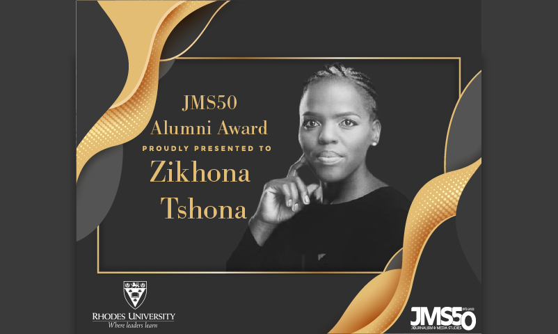 Zikhona Tshona JMS Award