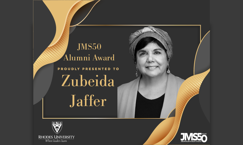 Zubeida Jaffer JMS Award